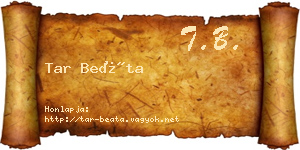 Tar Beáta névjegykártya