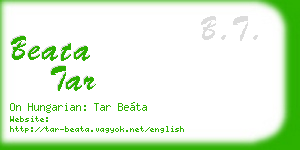 beata tar business card