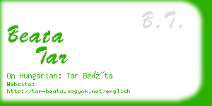 beata tar business card